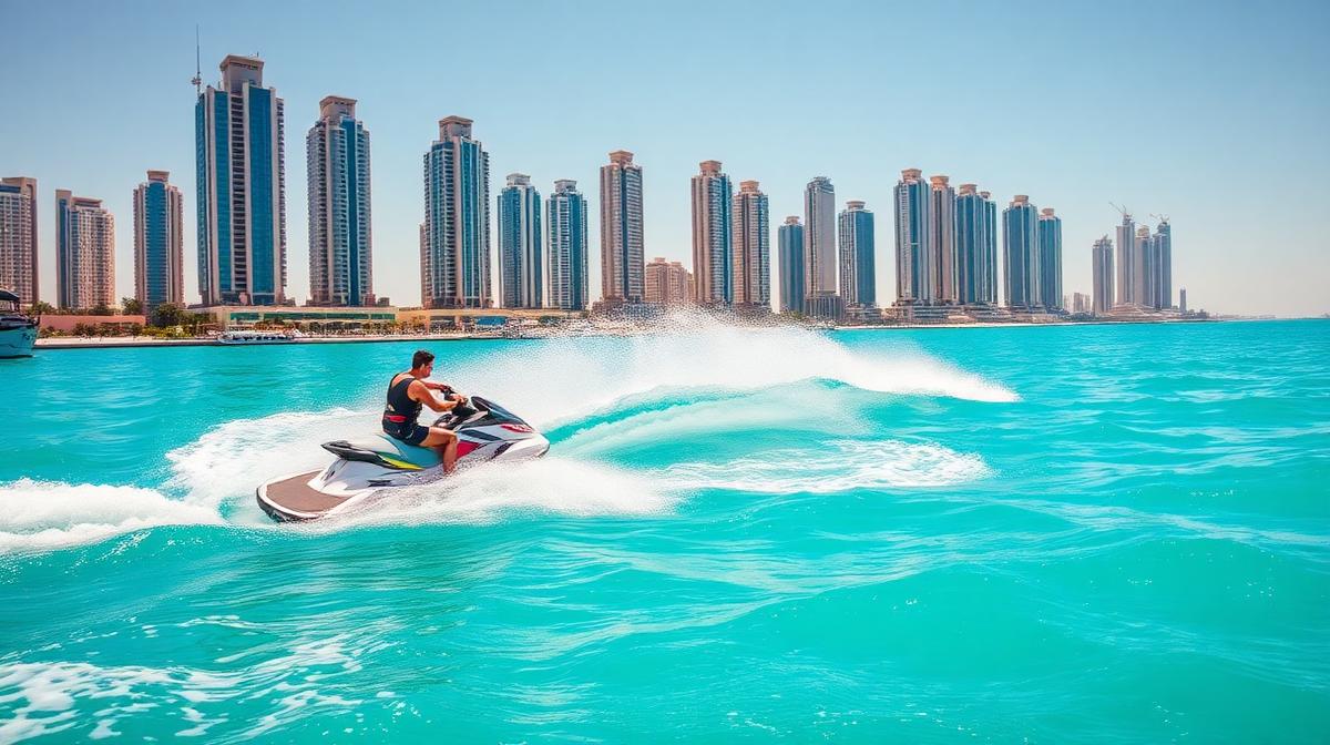 Jet ski riding on Dubai waters