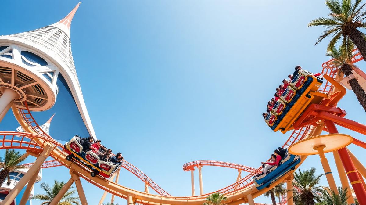 Roller coaster at a Dubai theme park
