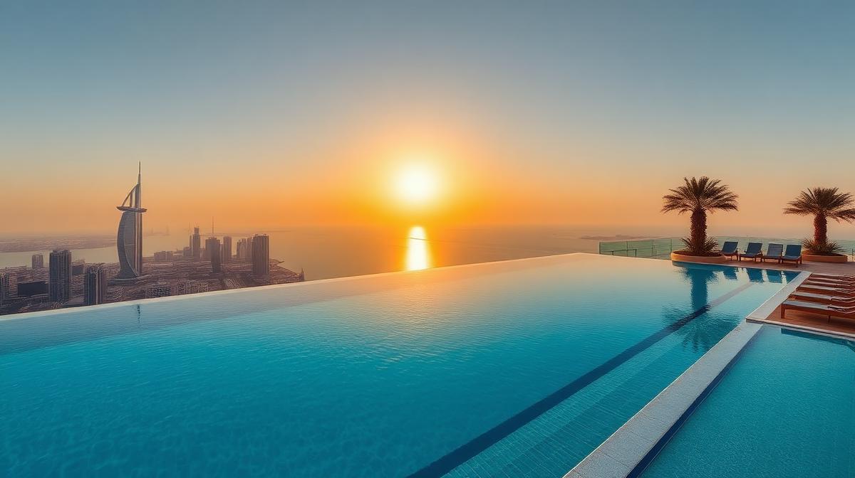 Family-friendly Dubai hotel pool with waterslide — best family hotels Dubai 2026