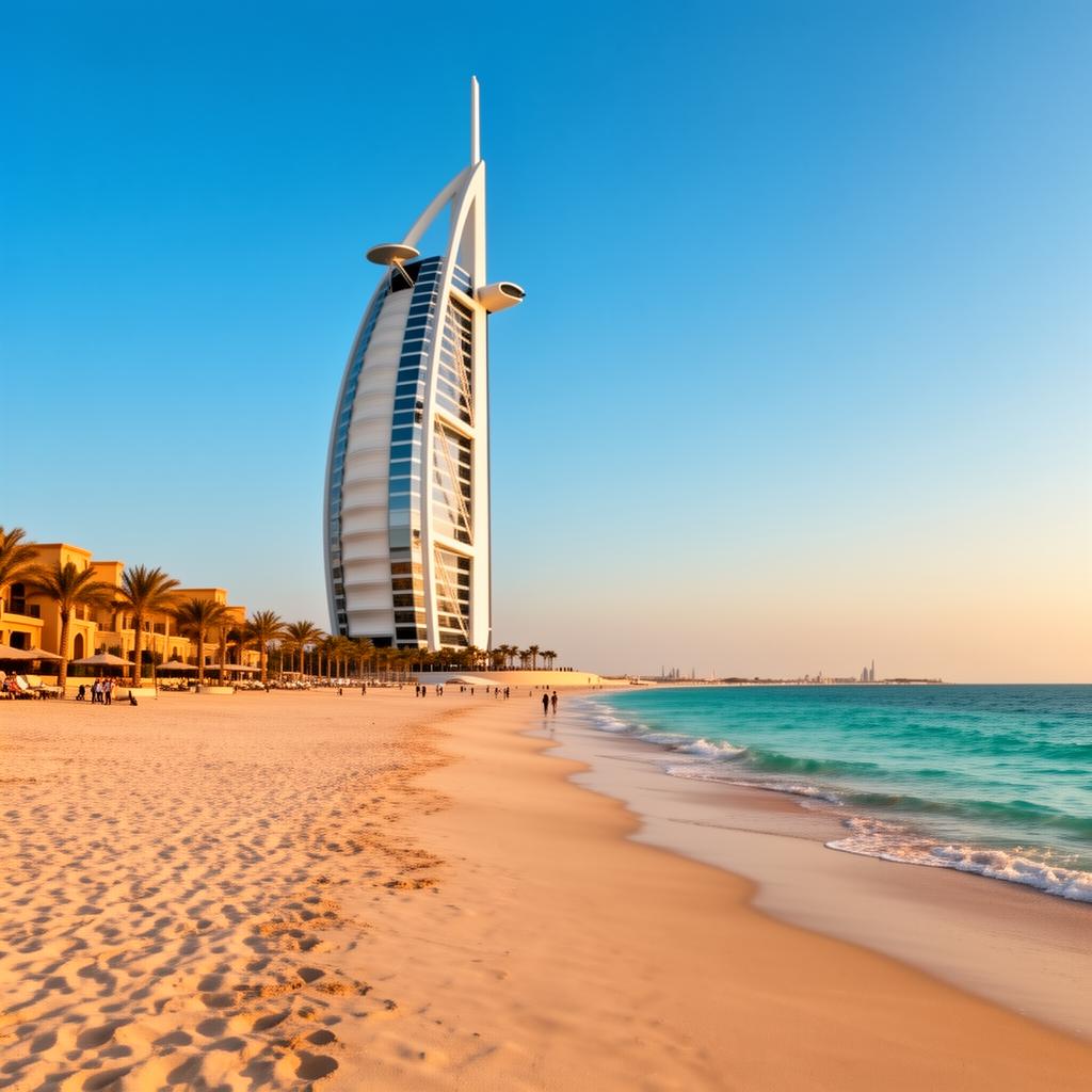 Business Bay Dubai skyline with Burj Khalifa view — budget hotel hack