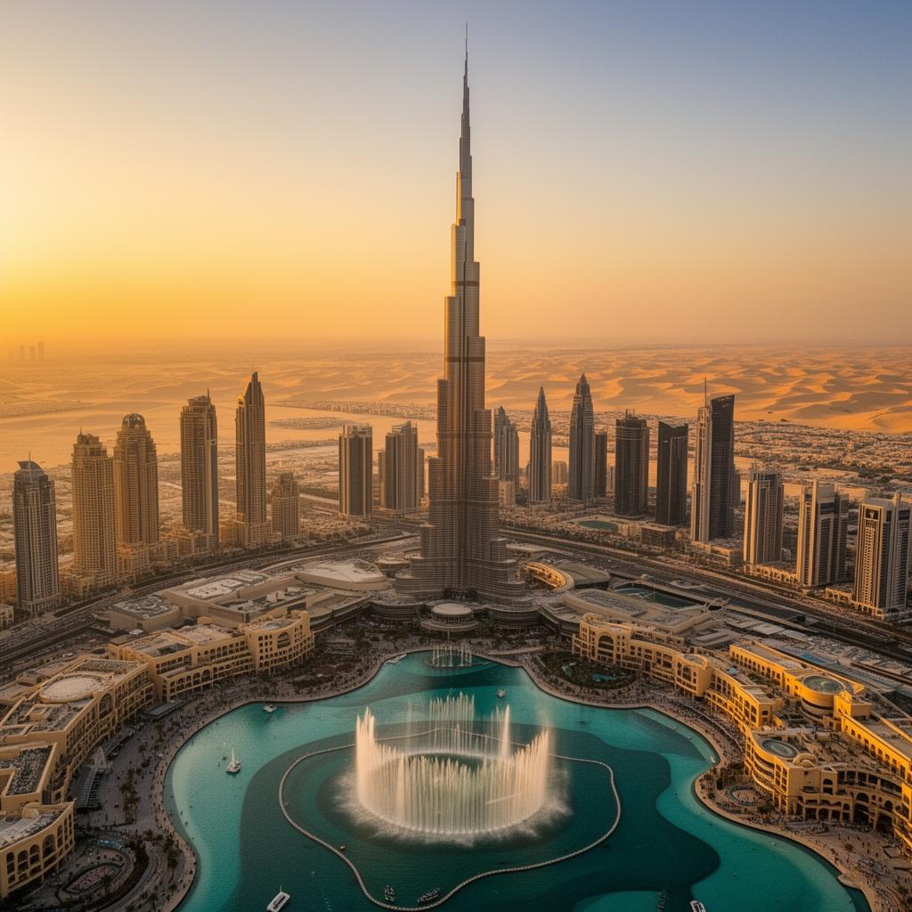 Dubai 3-day itinerary planning concept with Burj Khalifa and desert safari